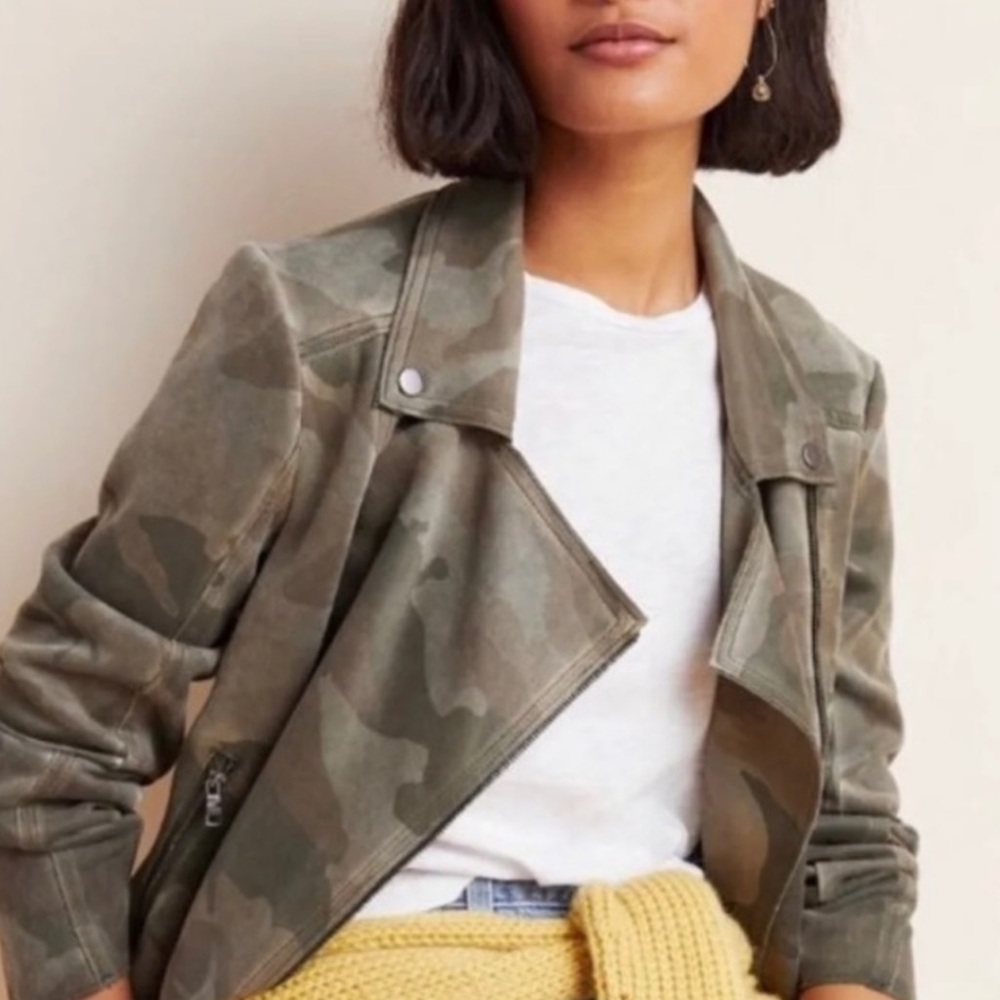 Marrakech Women's Camouflage moto Jacket from Anthropologie